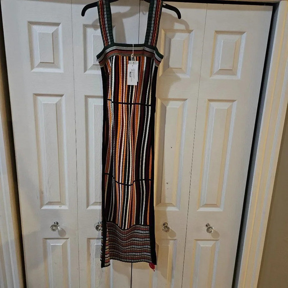 3.1 PHILLIP LIM striped ribbed-knit midi dress size Xsmall - Picture 3 of 11